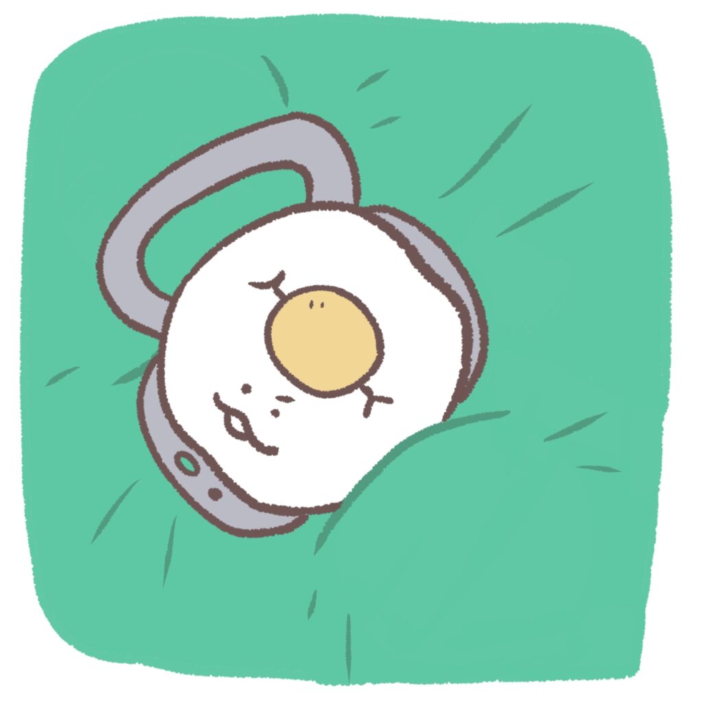 ラバーダムを擬人化したユーモラスなイラスト。ラバーダムによる隔離と保護のイメージを、安心感とやさしさを込めて表現している。